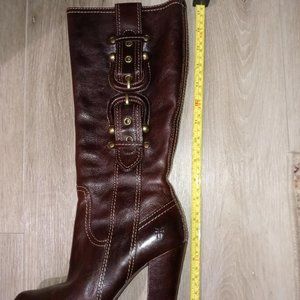 Brown leather Frye boots, size 6